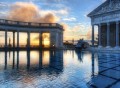 The Neptune Pool complex at Hearst Castle made from an ancient Roman Temple